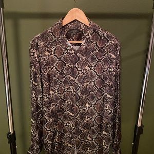 Zara Silk Snake Print Shirt